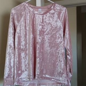 Light pink velvet top
